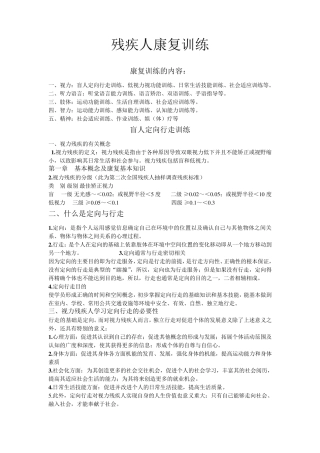 残疾人康复训练