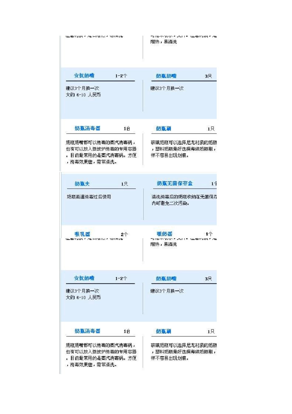 母婴用品分类整理非常全面_第3页