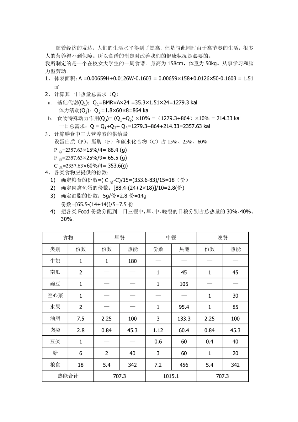 每周食谱制定_第2页