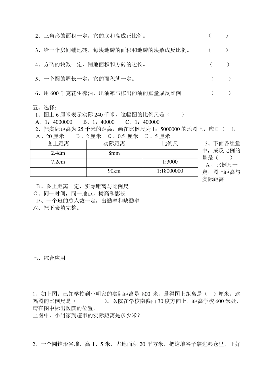 每天一练小学六年级数学题(口算、心算、灵活计算)_第2页