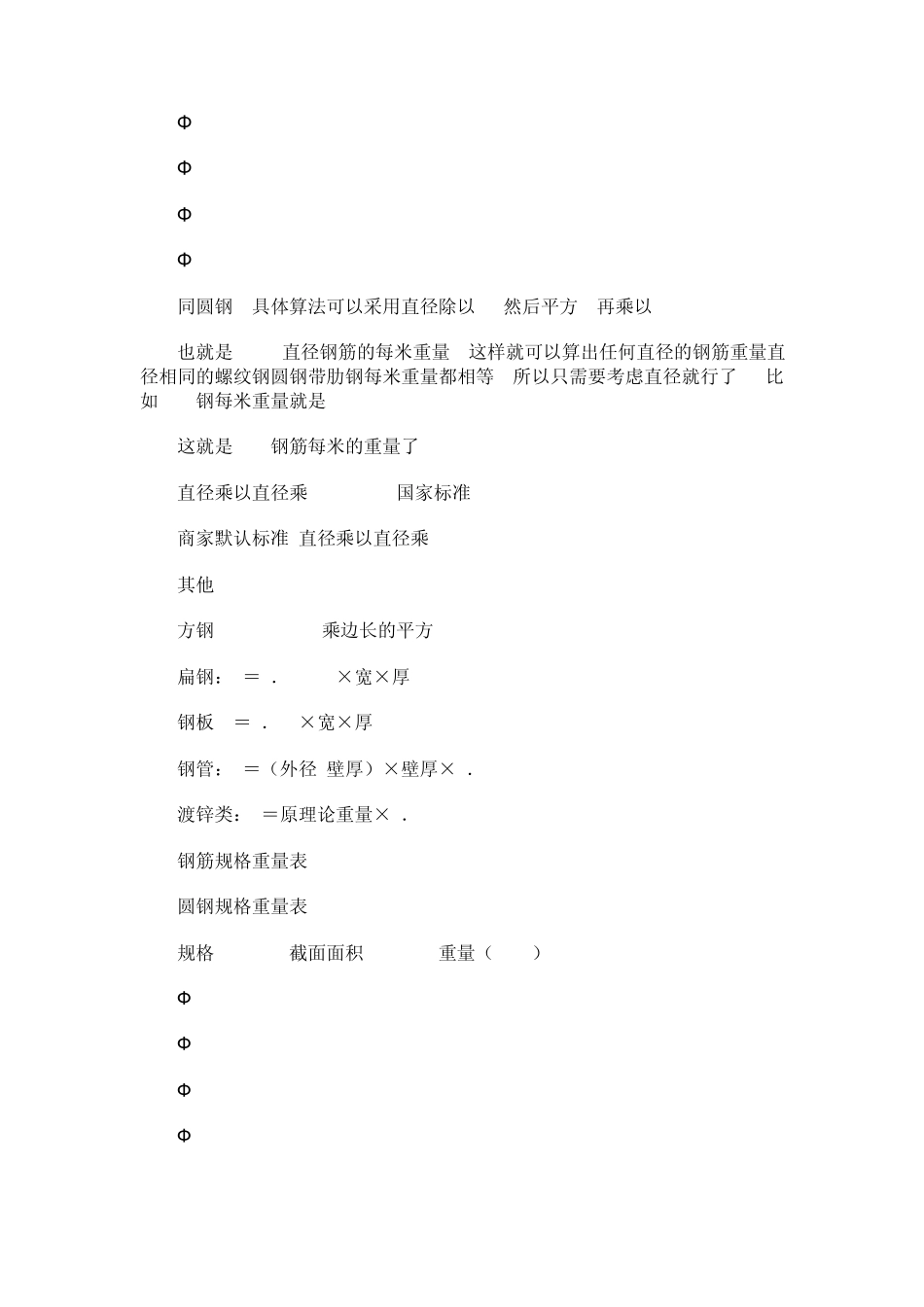 每种规格的钢筋每米理论重量_第2页