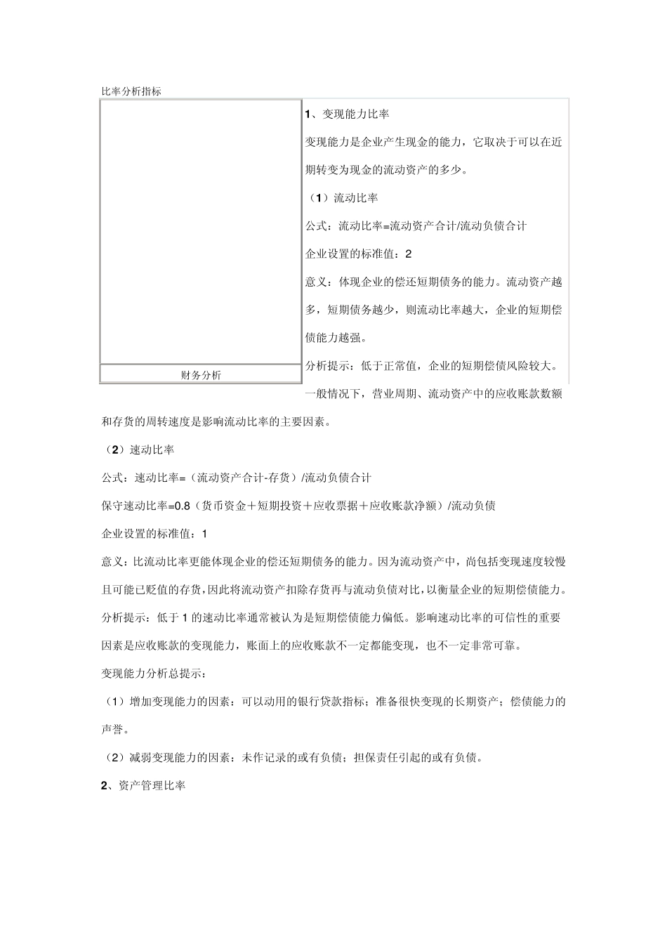 比率分析指标_第1页