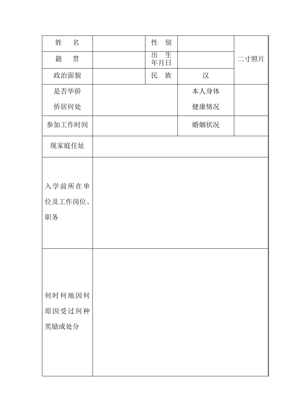 毕业生毕业资格审查表模板_第3页