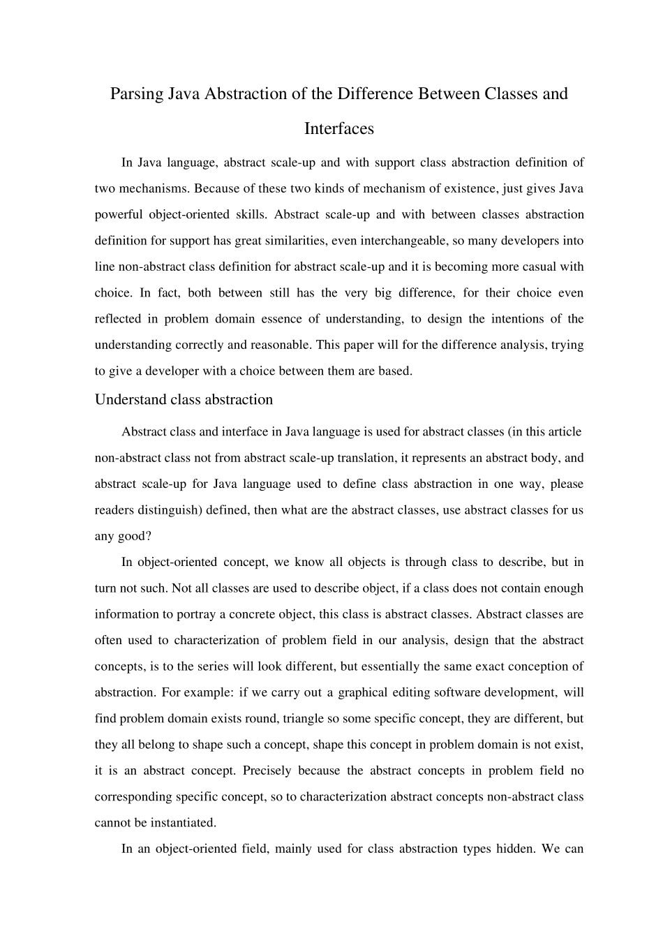 毕设外文翻译详细解析Java中抽象类和接口的区别_第1页