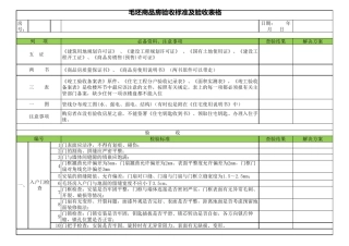 毛坯房验房标准及验收表格