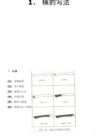 毛笔字基本笔画入门