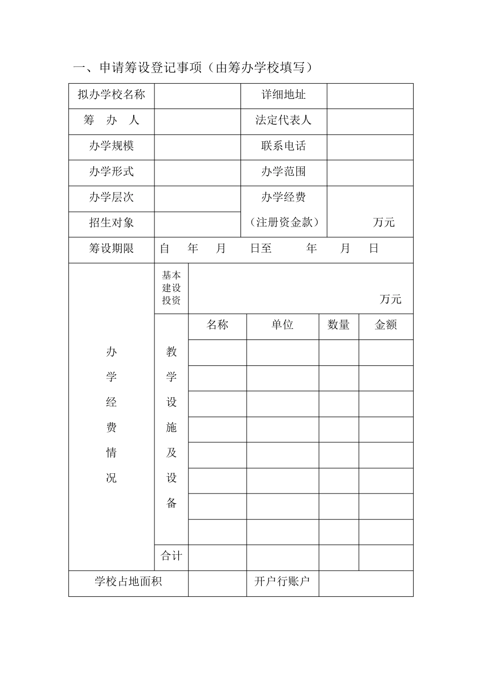 民办学校筹设批准书_第2页