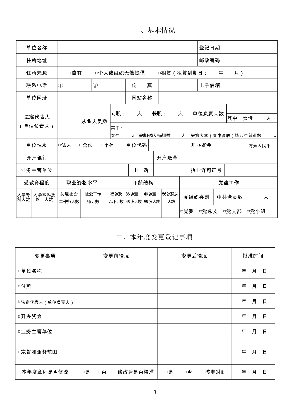 民办非企业单位年度检查报告书(2013年)_第3页