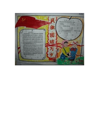 民族团结手抄报图片