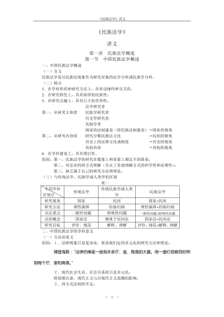 民族法学讲义