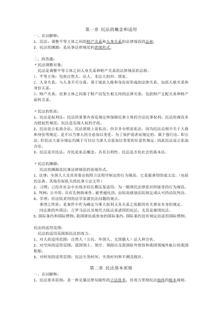 民法学知识点整理