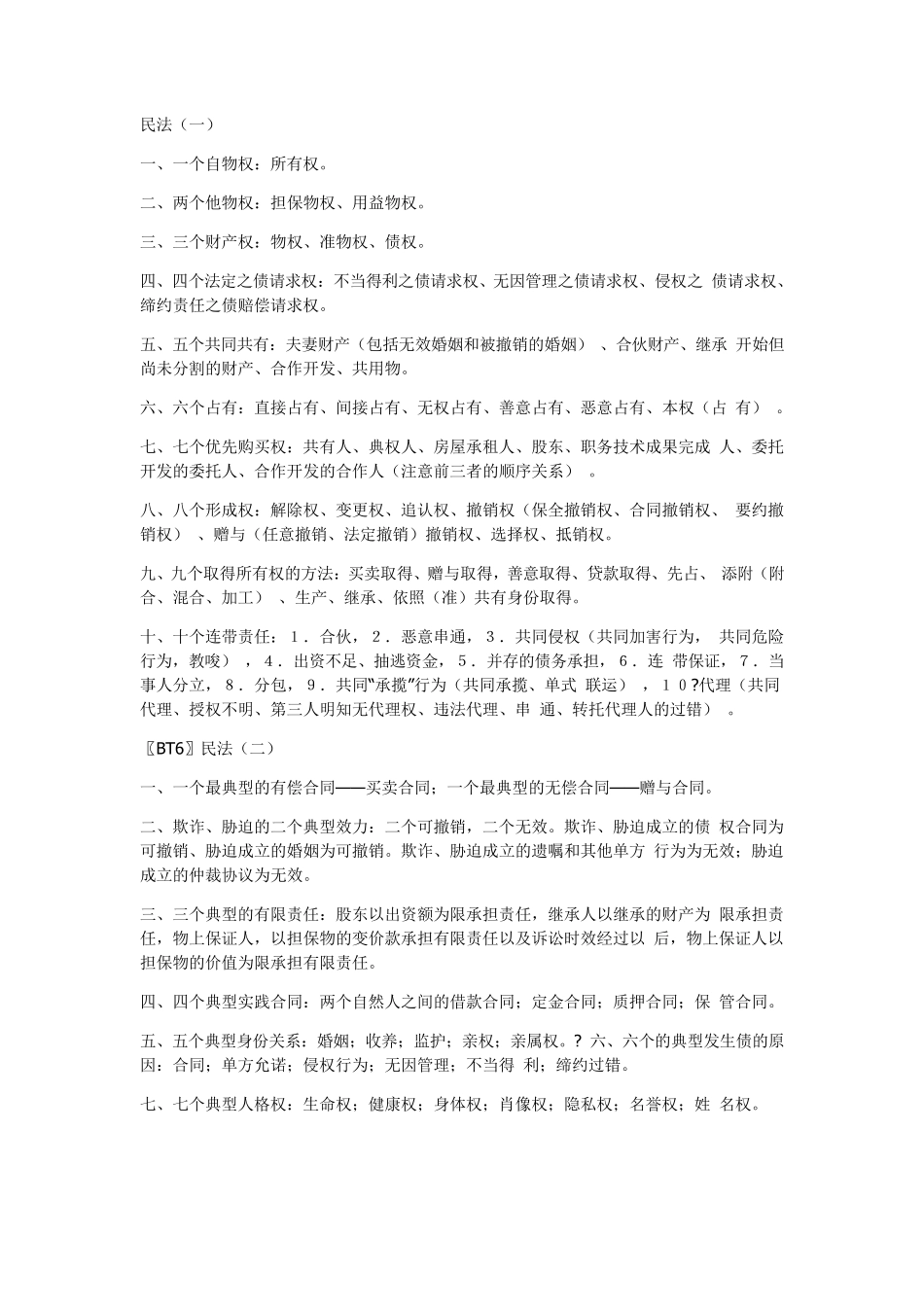 民法最经典最好记忆口诀_第1页