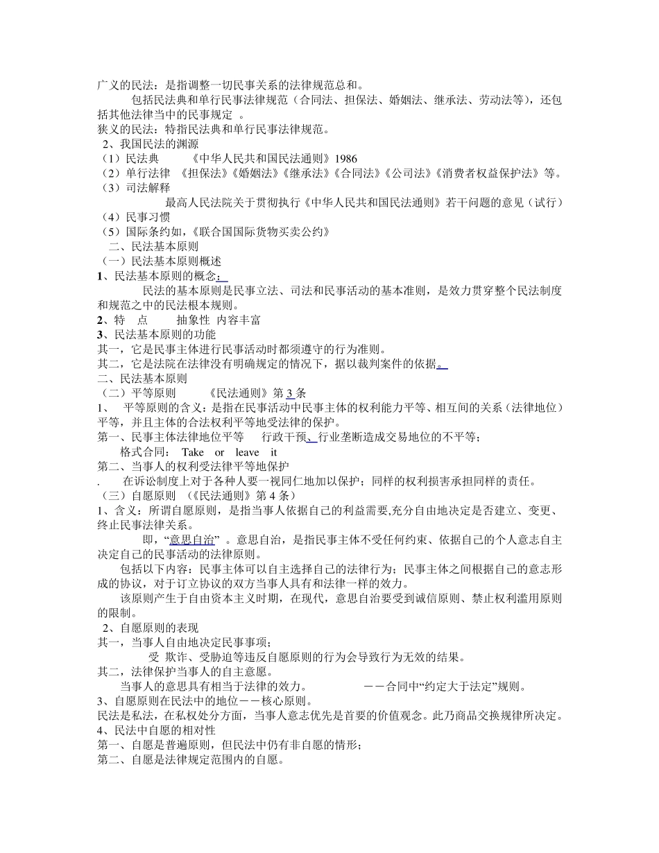 民法知识点大全_第2页
