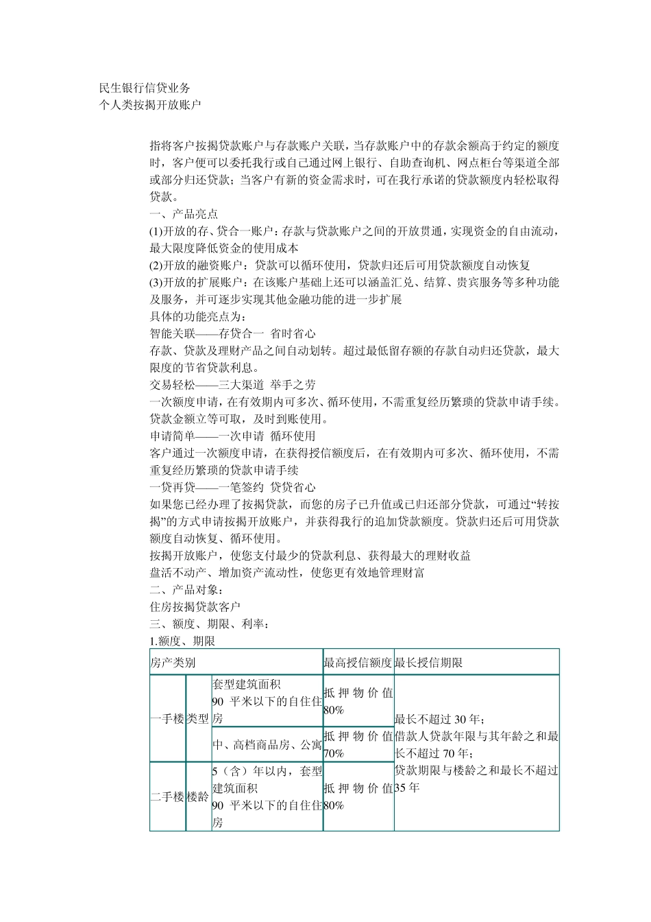 民生银行信贷业务_第1页