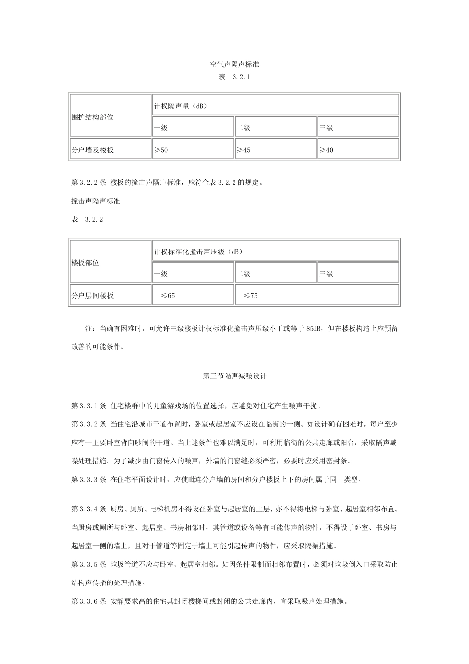 民用建筑隔声设计规范GBJ118_第3页