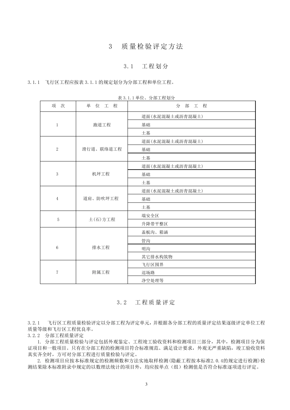 民用机场竣工验收质量评定标准_第3页