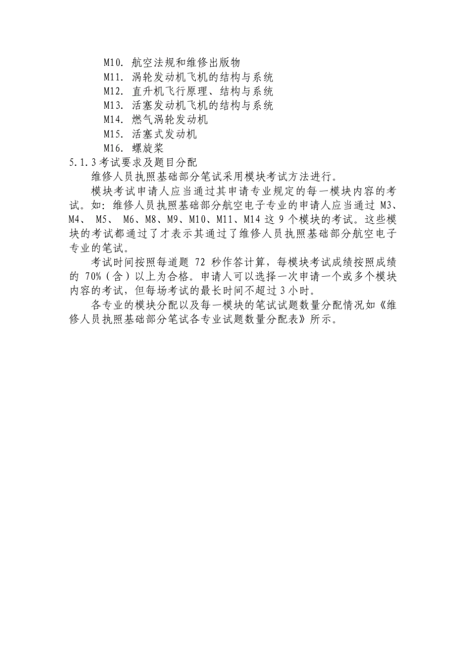 民用航空器维修人员执照基础部分考试大纲_第2页