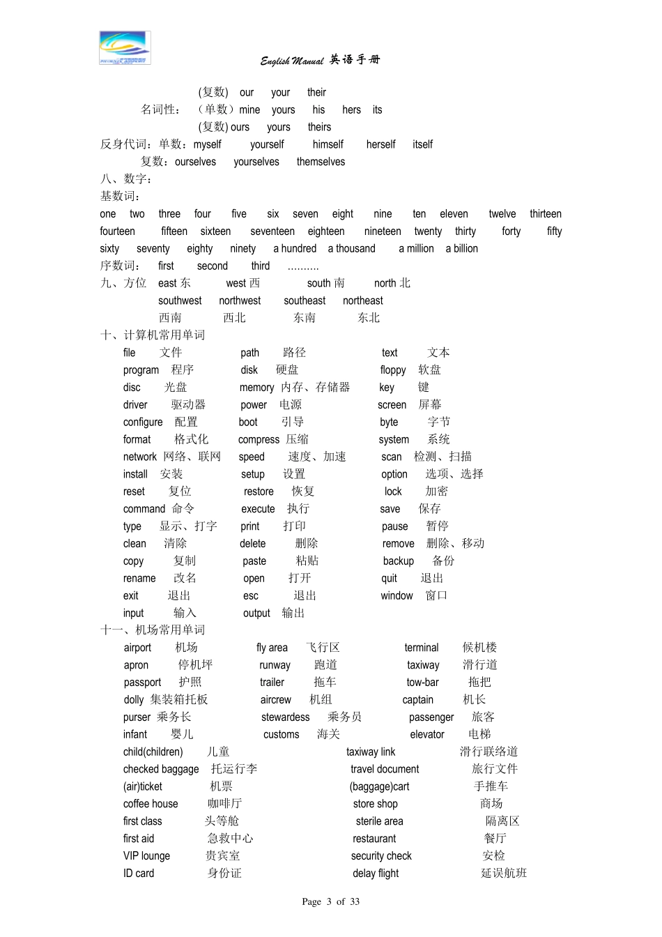 民航英语900句_第3页