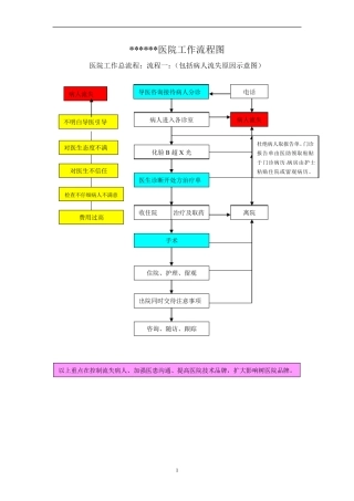 民营医院工作流程图1