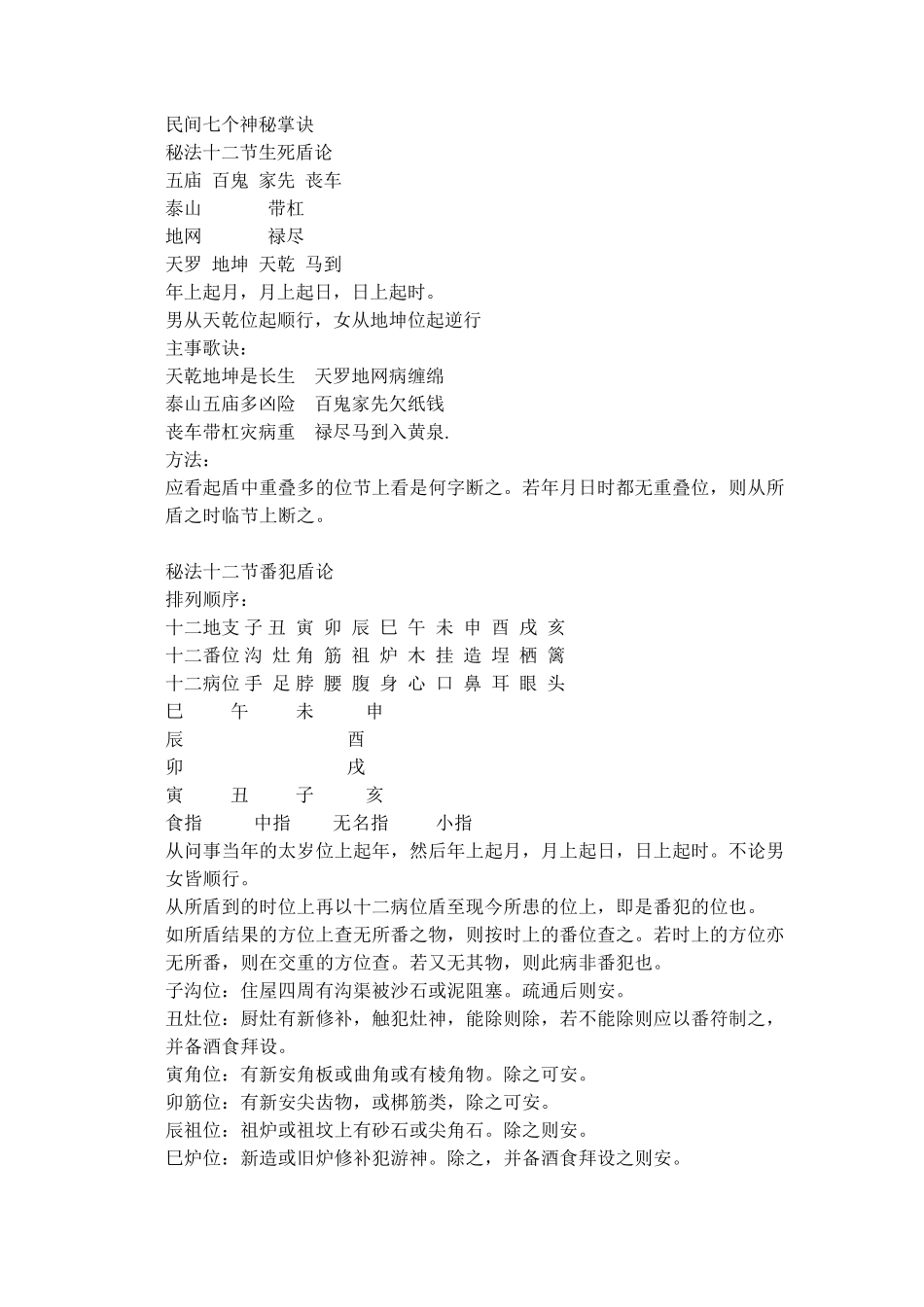 民间七个神秘掌诀_第1页