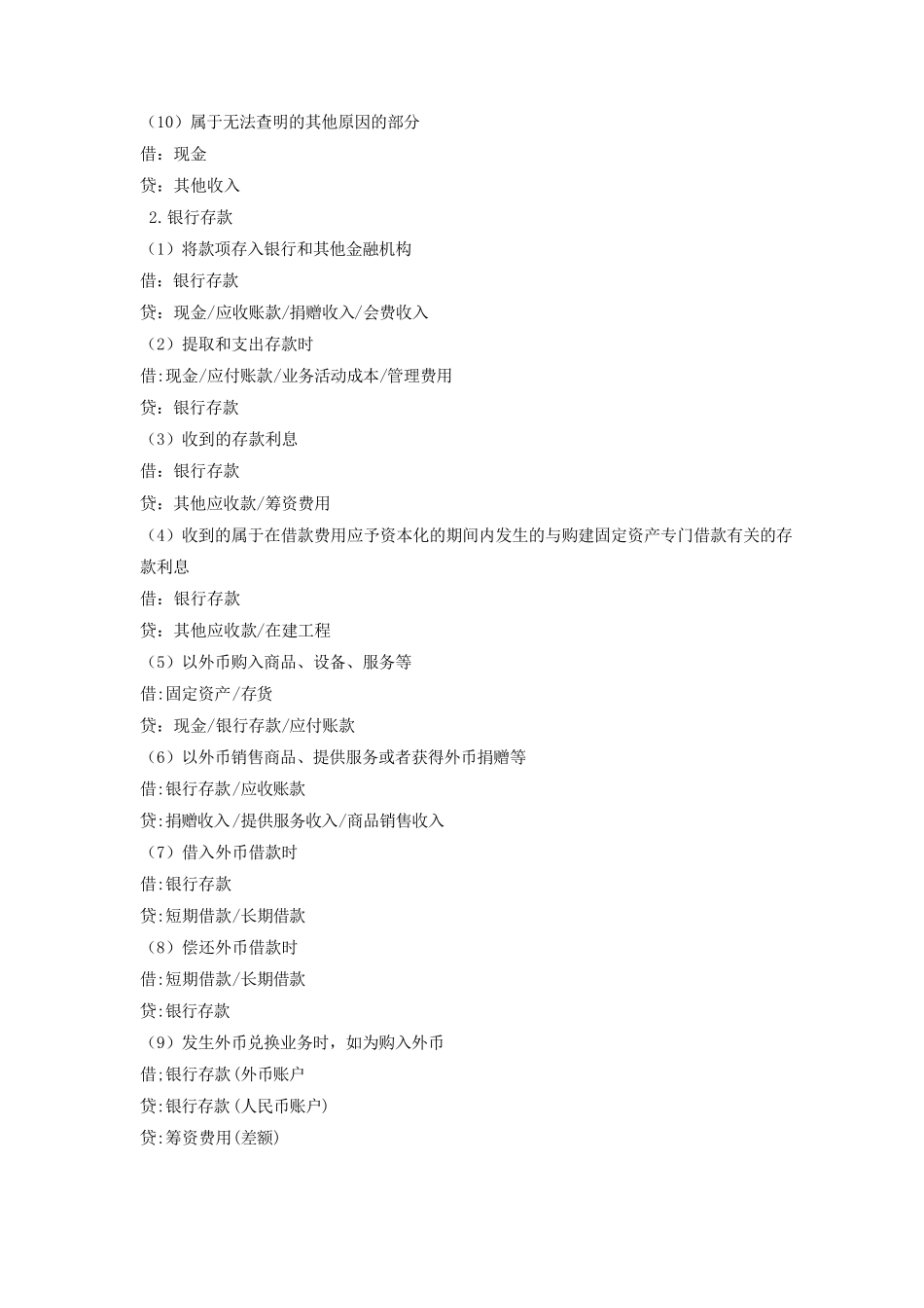 民间非营利组织会计制度分录大全_第2页