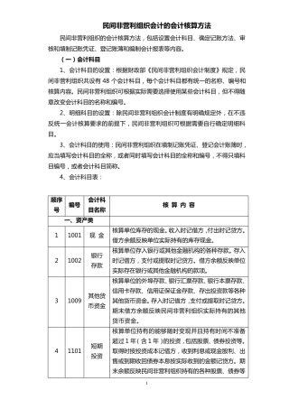 民间非营利组织会计的会计核算方法