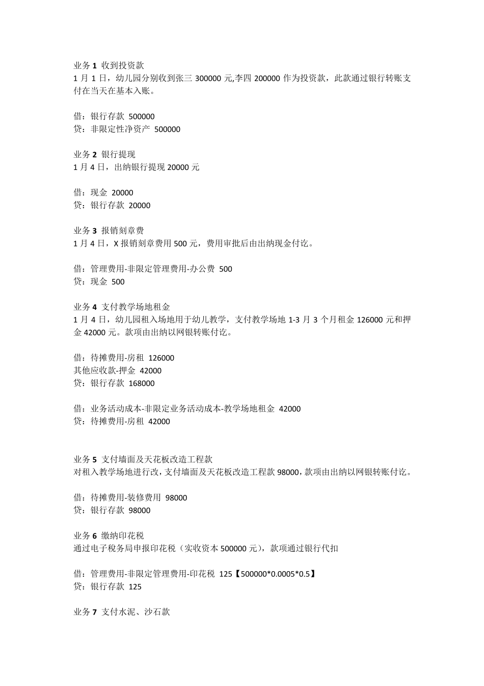 民间非营利组织民办幼儿园会计核算_第1页