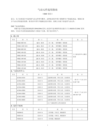气动元件选用指南(SMC)