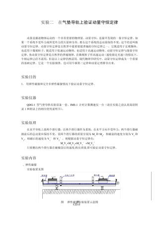 气垫导轨上验证动量守恒定律