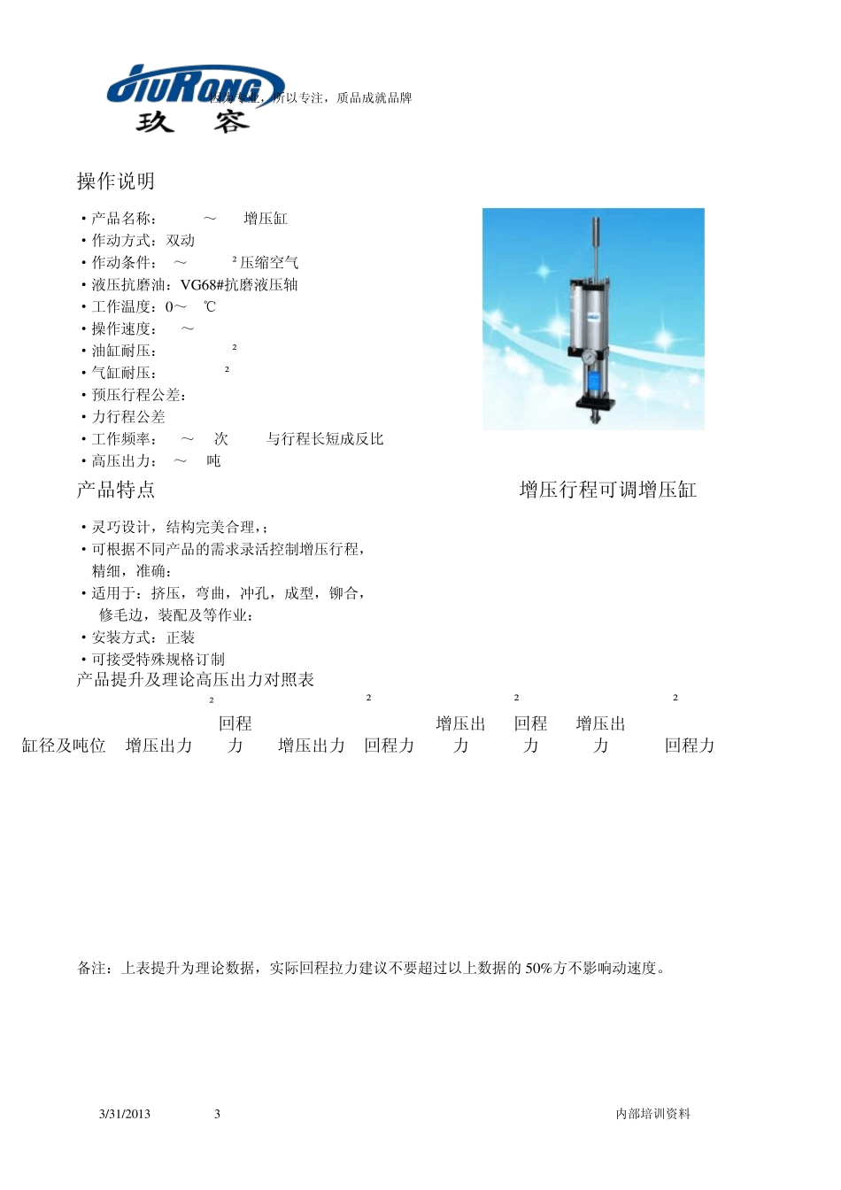 气液增压缸操作与应用_第3页