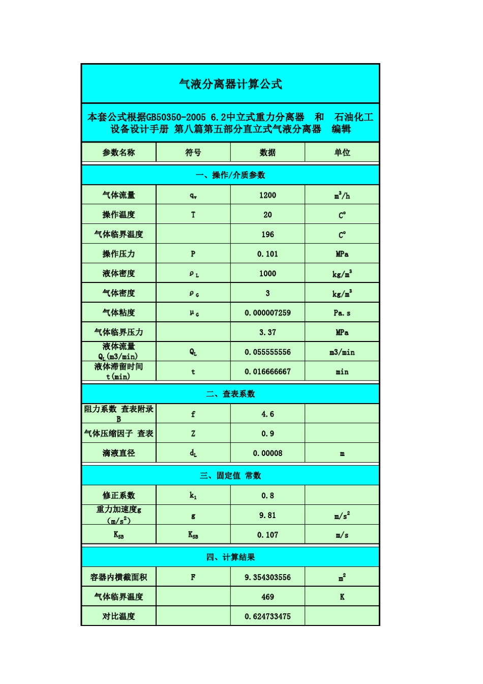 气液重力分离器计算软件_第1页