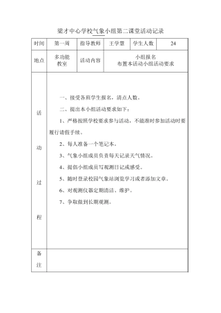 气象小组活动记录