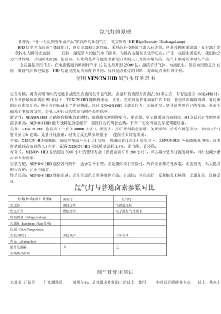 氙气灯的原理