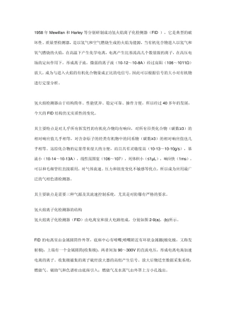 氢火焰离子化检测器