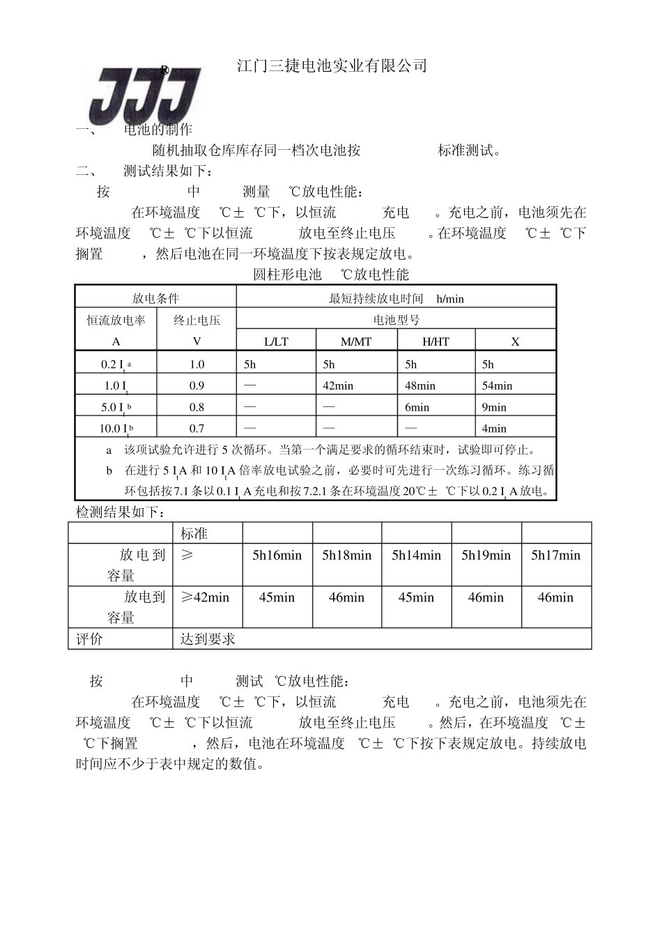 氢镍186704500电池IEC61951测试报告_第2页