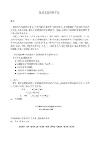 氨肥工艺控制方案