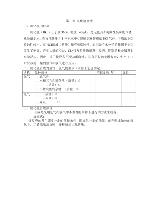 氯化氢的合成