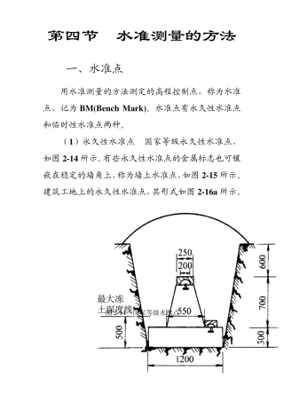 水准测量的方法