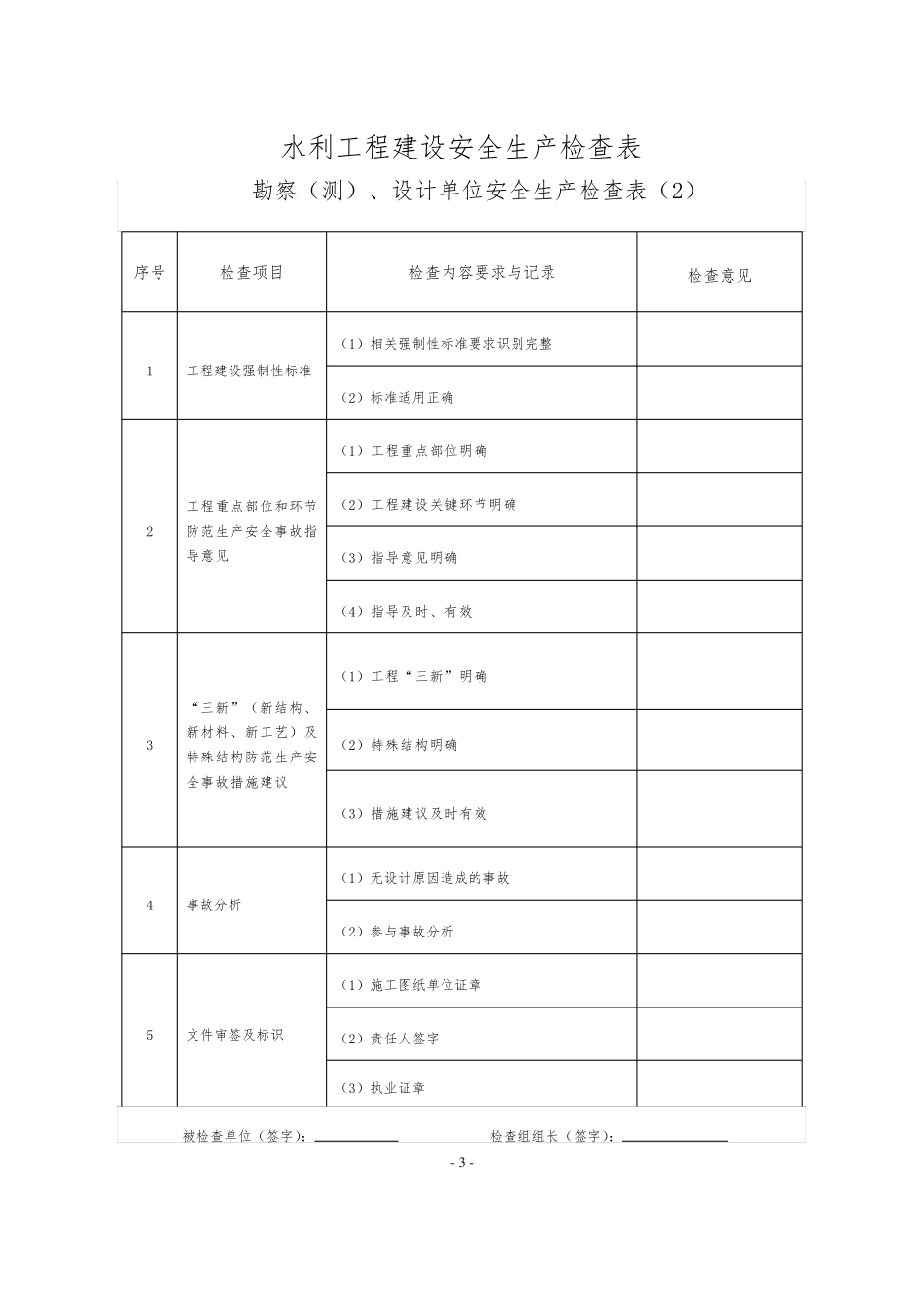 水利工程建设安全生产检查表_第3页