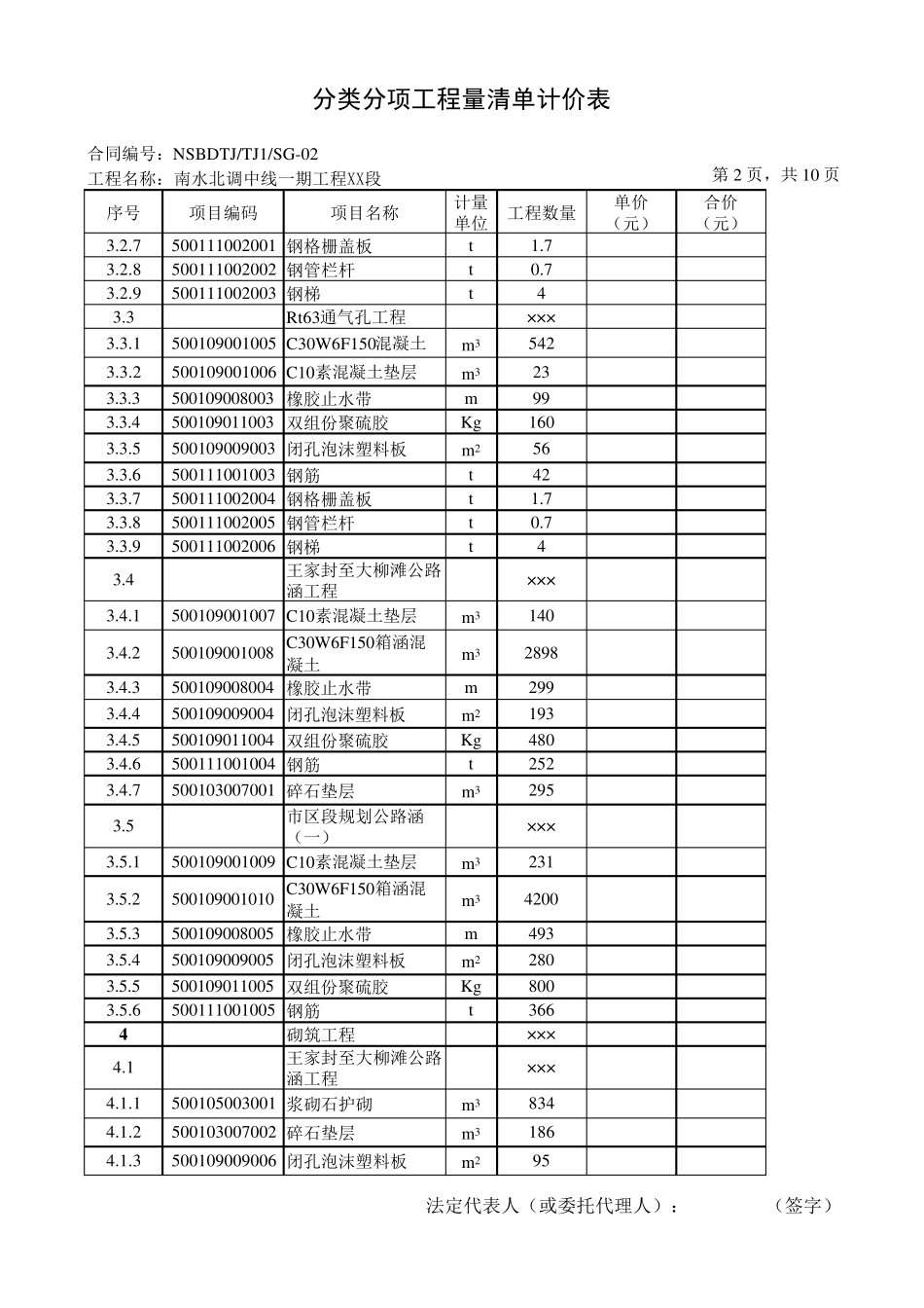 水利工程量清单范例.xls_第2页