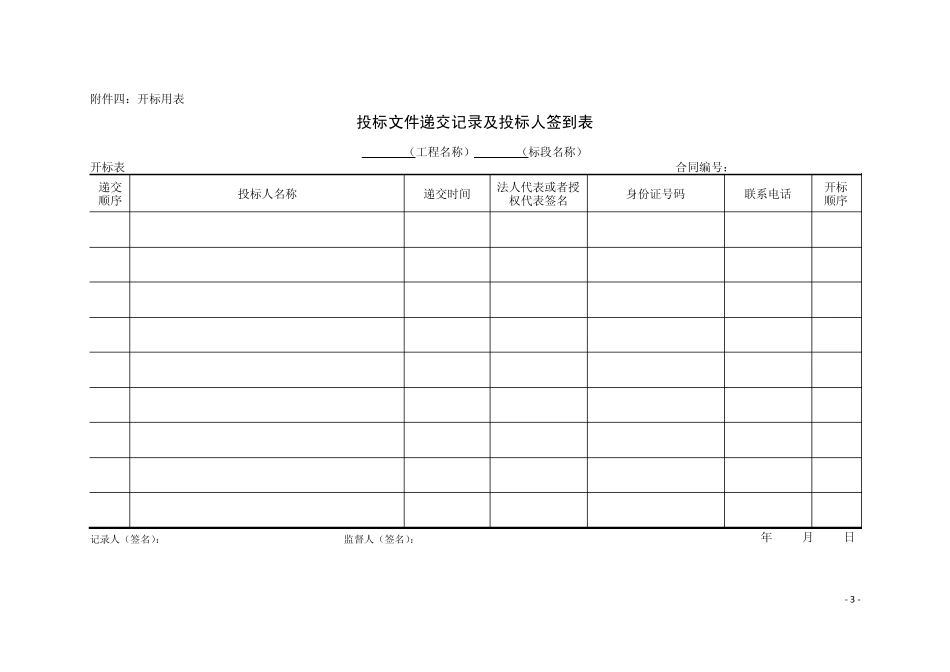 水利招标评标工作细则用表_第3页