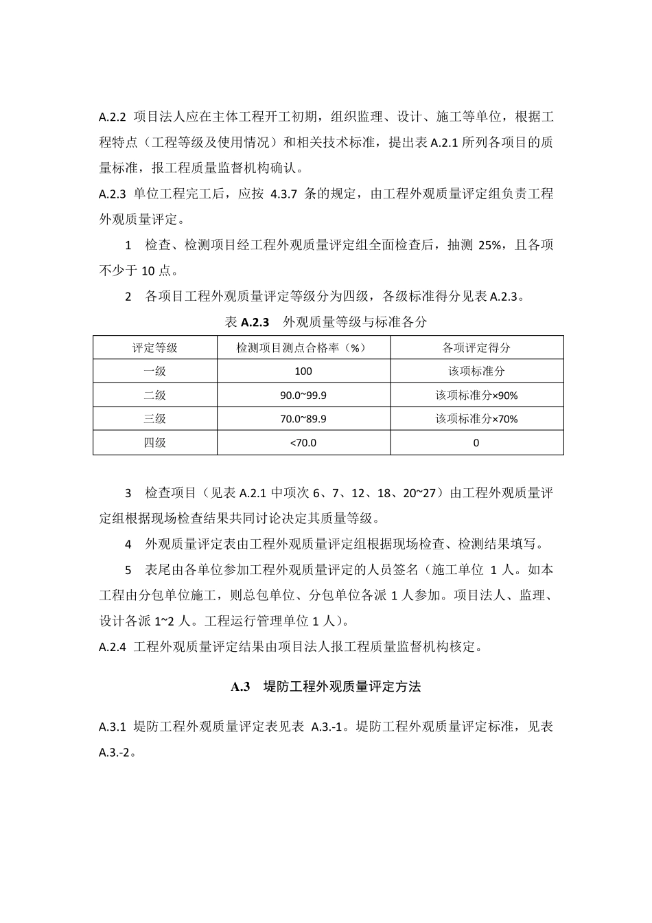 水利水电工程外观质量评定办法及表格_第3页
