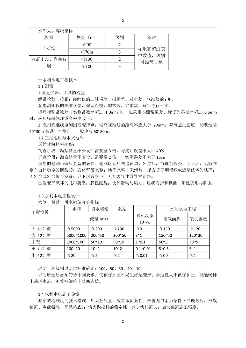 水利水电工程管理与实务(学习笔记)_第2页