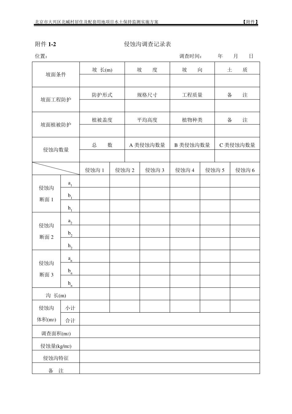 水土保持常用监测表格_第2页