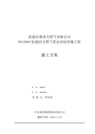 水平定向钻专项施工方案