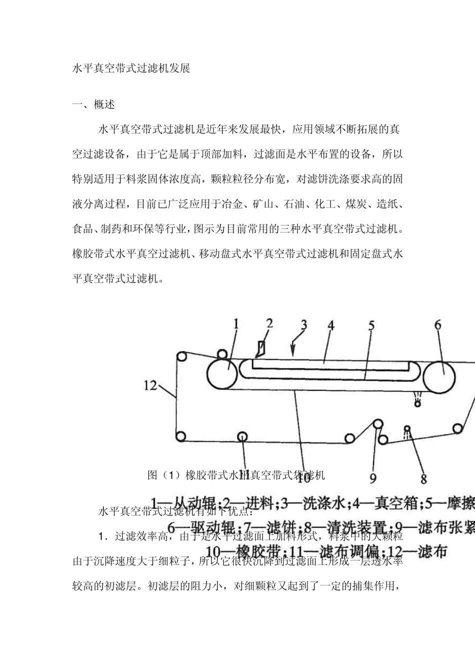 水平真空带式过滤机发展_第1页