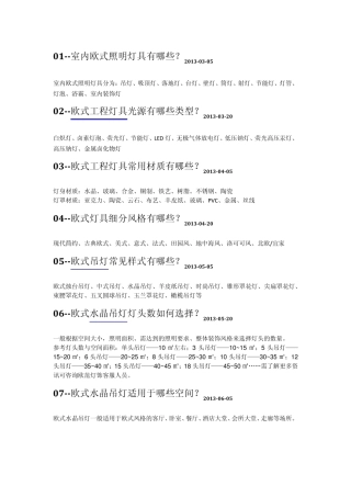 水晶灯知识问答