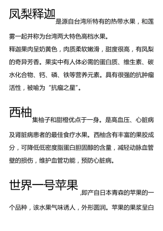水果店水果介绍