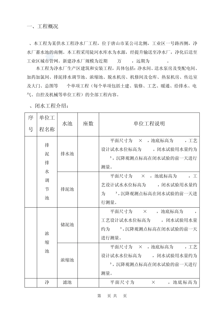 水池闭水试验施工方案_secret_第3页