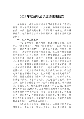 2024年度述职述学述廉述法报告_